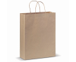 Sac en papier kraft certifié FSC avec anses en papier torsadé couleur marron