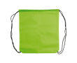 Sac à cordons en non-tissé de couleurs avec cordons noirs 75 g/m² couleur vert lime