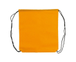 Sac à cordons en non-tissé de couleurs avec cordons noirs 75 g/m² couleur orange