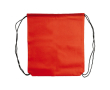 Sac à cordons en non-tissé de couleurs avec cordons noirs 75 g/m² couleur rouge