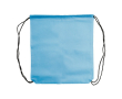 Sac à cordons en non-tissé de couleurs avec cordons noirs 75 g/m² couleur bleu ciel