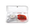 Boîte transparente avec kit de 2 lumières blanche et rouge pour vélo couleur transparent