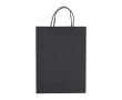 Grand sac en papier laminé coloré avec anse en corde couleur noir