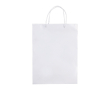 Grand sac en papier laminé coloré avec anse en corde couleur blanc
