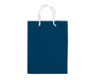 Petit sac en papier laminé coloré avec anse en corde couleur bleu foncé