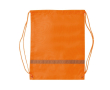 Sac à cordons en polyester avec bande réfléchissante horizontale couleur orange