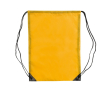 Sac à cordons en polyester coloré avec cordons noirs couleur jaune