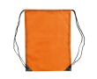Sac à cordons en polyester coloré avec cordons noirs couleur orange