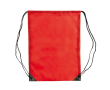 Sac à cordons en polyester coloré avec cordons noirs couleur rouge
