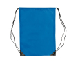 Sac à cordons en polyester coloré avec cordons noirs couleur bleu