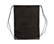 Sac à cordons en polyester coloré avec cordons noirs couleur noir