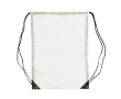 Sac à cordons en polyester coloré avec cordons noirs couleur blanc