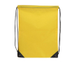 Sac à cordons en RPET avec détails noirs sur les côtés couleur jaune