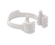 Support pour téléphone portable en forme de deux mains le tenant couleur blanc