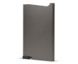 Porte-cartes en aluminium avec bouton et rangement pour 6 cartes couleur titan