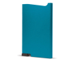 Porte-cartes en aluminium avec bouton et rangement pour 6 cartes couleur bleu ciel