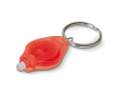 Porte-clés en plusieurs couleurs en forme de losange avec lampe couleur rouge