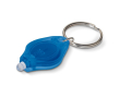 Porte-clés en plusieurs couleurs en forme de losange avec lampe couleur bleu
