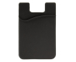 Porte-cartes en silicone en plusieurs couleurs à coller au téléphone couleur noir