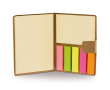 Bloc-notes avec différents formats et couleurs de bandes adhésives couleur marron
