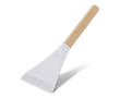 Grattoir à glace en paille de blé avec poignée en bambou couleur blanc