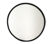 Frisbee pliable nylon disponible en plusieurs couleurs avec pochette couleur blanc