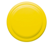 Frisbee en plastique avec design unicolore pour personnalisation couleur jaune
