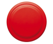 Frisbee en plastique avec design unicolore pour personnalisation couleur rouge