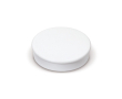 Aimant rond classique en plastique pour personnalisation couleur blanc