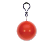 Poncho imperméable dans un porte-clés coloré avec mousqueton couleur rouge