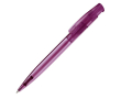 Stylo en plastique transparent entièrement coloré fabriqué dans l'UE couleur violet transparent