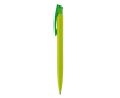 Stylo en plastique de couleurs avec finition soft-touch couleur vert lime