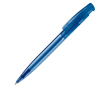 Stylo en plastique transparent entièrement coloré fabriqué dans l'UE couleur bleu transparent