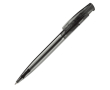 Stylo en plastique transparent entièrement coloré fabriqué dans l'UE couleur noir transparent