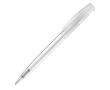 Stylo en plastique transparent entièrement coloré fabriqué dans l'UE couleur blanc transparent