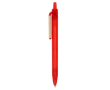 Stylo en plastique recyclé en couleurs transparentes couleur rouge transparent