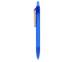Stylo en plastique recyclé en couleurs transparentes couleur bleu transparent
