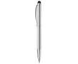 Stylo rotatif en métal avec stylet en haut couleur argenté