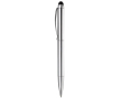 Stylo rotatif en métal avec stylet en haut couleur argenté brillant