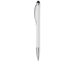 Stylo rotatif en métal avec stylet en haut couleur blanc