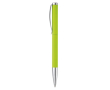 Stylo rotatif en aluminium avec clip et pointe métallique couleur vert lime