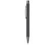 Stylo en aluminium avec finition douce au toucher et encre bleue couleur gris