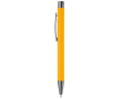 Stylo en aluminium avec finition douce au toucher et encre bleue couleur jaune