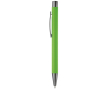 Stylo en aluminium avec finition douce au toucher et encre bleue couleur vert lime