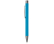 Stylo en aluminium avec finition douce au toucher et encre bleue couleur bleu ciel