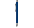 Stylo en aluminium avec finition douce au toucher et encre bleue couleur bleu foncé