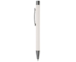 Stylo en aluminium avec finition douce au toucher et encre bleue couleur blanc