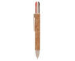 Stylo écologique multifonction 4 en 1 en liège couleur naturel