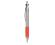 Stylo multifonction 4 en 1 avec poignée colorée couleur rouge foncé