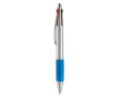 Stylo multifonction 4 en 1 avec poignée colorée couleur bleu